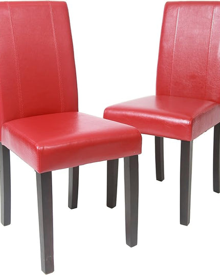 NicBex Haerin-SD-00162-LWJ Dining Chairs, 21"x16.5"x35.5", Red - LeafyLoom
