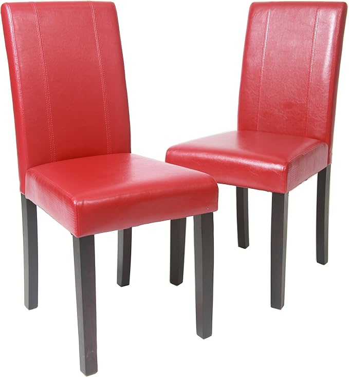 NicBex Haerin-SD-00162-LWJ Dining Chairs, 21"x16.5"x35.5", Red - LeafyLoom