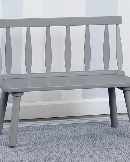 Delta Children Windsor Bench, Grey - LeafyLoom