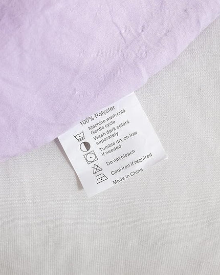 ROSGONIA Lavender Comforter Set Queen, 3pcs(1 Boho Purple Comforter & 2 Pillowcases) All Season Soft Bedding Lightweight Bedspread Blanket Quilt - LeafyLoom