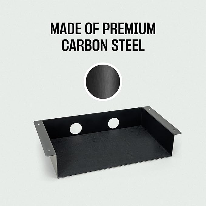 Under Desk Storage Shelf, Under Desk Tray, Carbon Steel Under Shelf Storage, Under The Desk Storage Small Shelf For Desk, Under Table Storage, Gaming Desk Accessories - 13 * 8 * 2.8 in - LeafyLoom