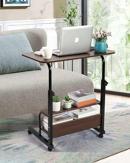 Office Desks for Home Study Desk Work Desk for Small Spaces Desk Computer Desk Stand Up Desks with Storage Portable Desk for Bedrooms Gaming Table Furniture Writing 31.5x15.7 Inch Brown - LeafyLoom