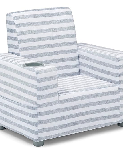 GAP GapKids Upholstered Chair, Grey/White - LeafyLoom