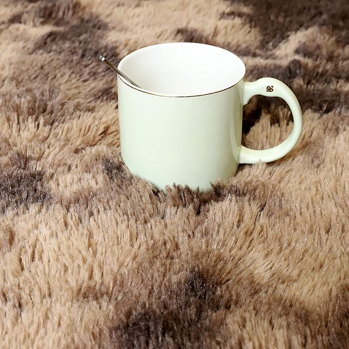 YOBATH Shag Area Rugs for Living Room Bedroom - Fluffy Rugs 6x9 Coffee Rug, Shaggy Rug for Girls Boys Living Room Rugs, Fuzzy Carpet for Nursery Dorm - LeafyLoom