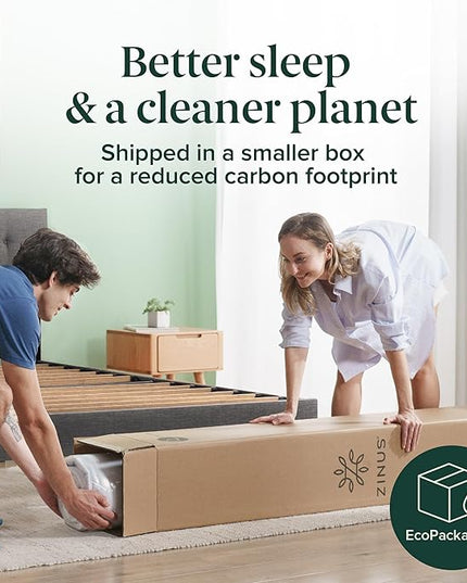 ZINUS 6 Inch Foam and Spring Hybrid Mattress [New Version], Full, Fiberglass free, Medium Firmness, Durable Support, Certified Safe Foams & Fabric, Mattress in A Box - LeafyLoom