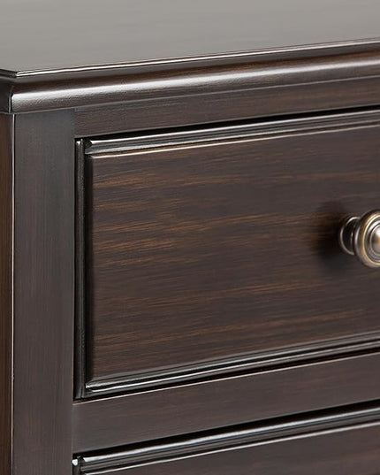 SIMPLIHOME Connaught SOLID WOOD 40 Inch Wide Traditional Entryway Storage Cabinet in Dark Chestnut Brown, For the Living Room, Entryway and Family Room - LeafyLoom