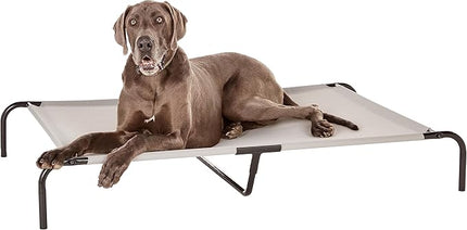 Amazon Basics Cooling Elevated Breathable Pet Bed For Dog, X-Large (60.1 x 37.1 x 8.9 Inches), 1 count, Grey AmazonBasics