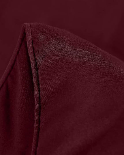 Utopia Bedding All Season 250 GSM Comforter - Plush Siliconized Fiberfill - Box Stitched (Twin/Twin XL, Burgundy) - LeafyLoom