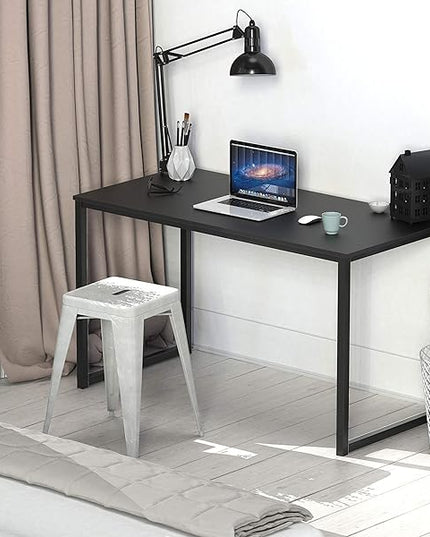 SHW Home Office 48-Inch Computer Desk, Black - LeafyLoom