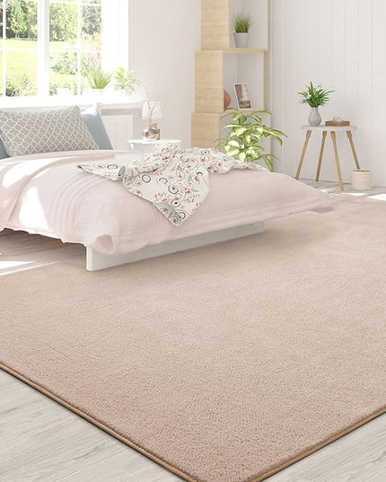 Area Rugs for Bedroom Living Room, 4x6 Ivory Super Soft Comfy Thickened Memory-Foam Indoor Carpets, Modern Aesthetic Minimalist Carpet for Boys Girls Adults Apartment Nursery Home Décor - LeafyLoom