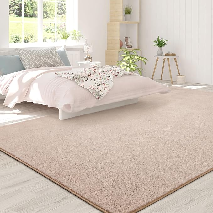 Area Rugs for Bedroom Living Room, 6x9 Ivory Super Soft Comfy Thickened Memory-Foam Indoor Carpets, Modern Aesthetic Minimalist Carpet for Boys Girls Adults Apartment Nursery Home Décor - LeafyLoom