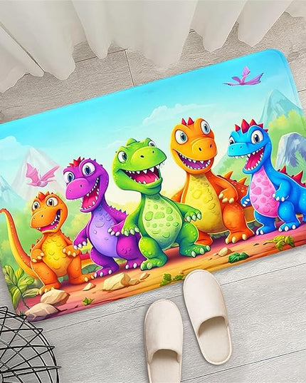 Dinosaur Carpet for Boys Room - Dinosaur Rugs for Boys Bedroom Cartoon Dinosaur Rug Kids Rugs for Bedroom Cute Dinosaur Area Rug for Living Room Bedroom Kids Room,2'×3' - LeafyLoom
