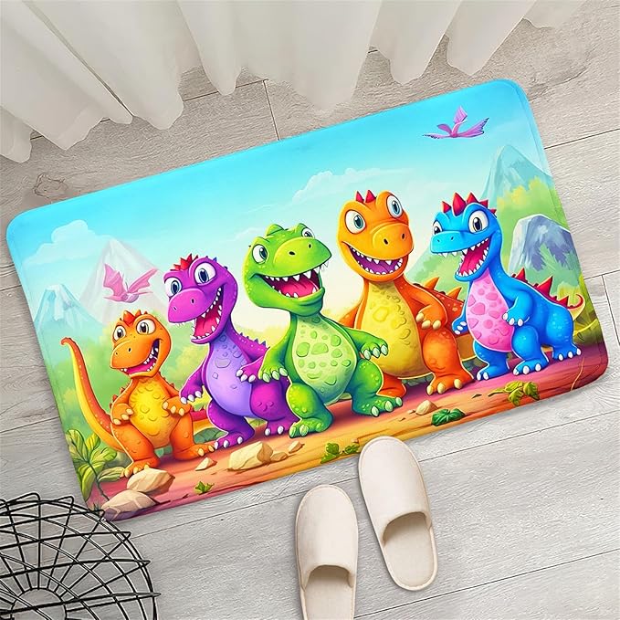 Dinosaur Carpet for Boys Room - Dinosaur Rugs for Boys Bedroom Cartoon Dinosaur Rug Kids Rugs for Bedroom Cute Dinosaur Area Rug for Living Room Bedroom Kids Room,2'×3' - LeafyLoom