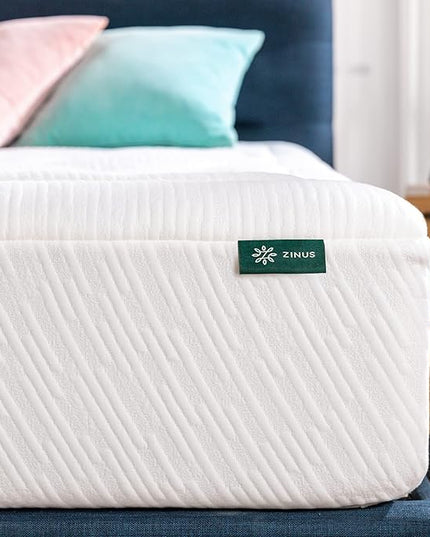 ZINUS 12 Inch Cloud Memory Foam Mattress, Queen, Fiberglass Free, Pressure Relieving, Mattress in A Box, CertiPUR-US Certified, White - LeafyLoom