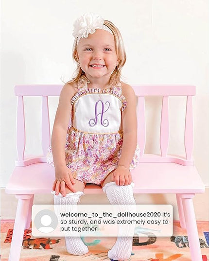 Delta Children Windsor Bench, Grey - LeafyLoom