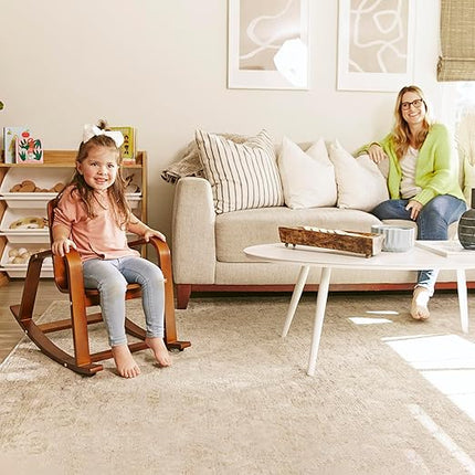 ECR4Kids Bentwood Rocking Chair, Kids Furniture, Dark Walnut - LeafyLoom