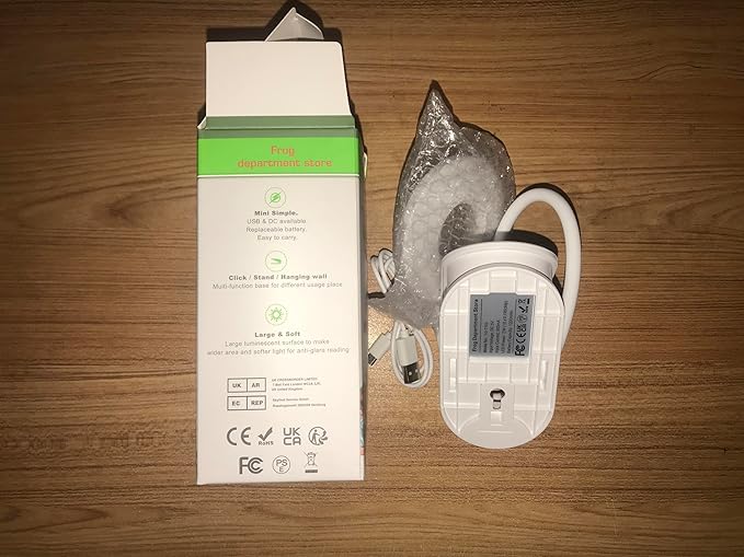 Clip on Lamp,Battery Powered Reading Lamp,Clip on Light for Bed Clip on Battery Light with 3 Brightness Level,USB Rechargeable, Reading Lamp - LeafyLoom