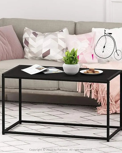 FURINNO Camnus Modern Living Coffee Table, Americano, 15.74 in x 30 in x 17.51 in - LeafyLoom