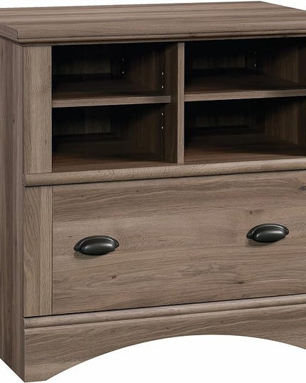 Sauder Harbor View Lateral File, Salt Oak finish - LeafyLoom