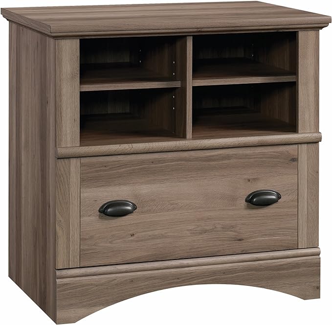 Sauder Harbor View Lateral File, Salt Oak finish - LeafyLoom