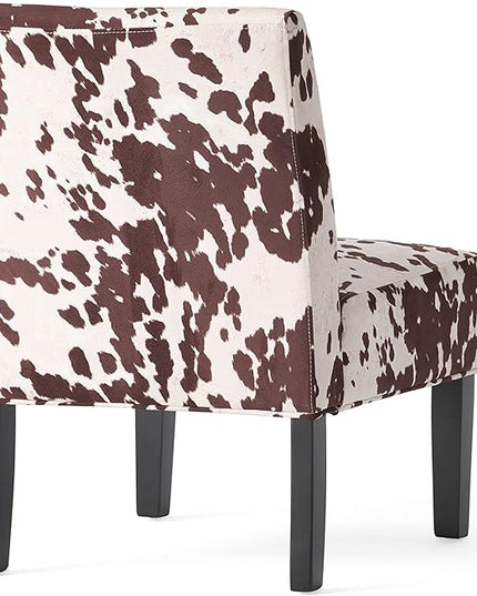 Christopher Knight Home Kassi Fabric Accent Chairs, 2-Pcs Set, Milk Cow - LeafyLoom