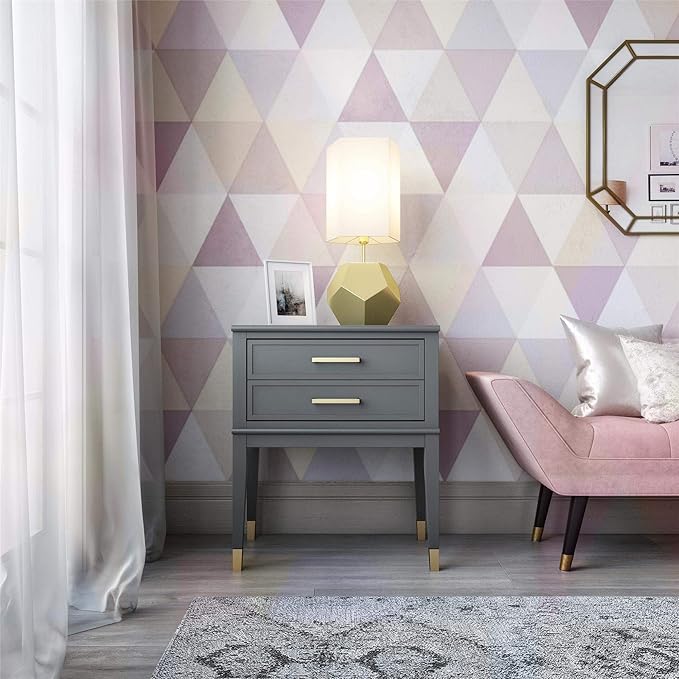 CosmoLiving by Cosmopolitan Westerleigh End Table, Graphite Gray - LeafyLoom