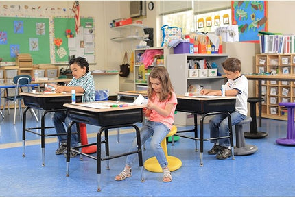Kore Kids Preschool Wobble Chair - Flexible Seating Stool for Classroom, Preschool, Kindergarten & Elementary School - Age 4-5 yrs, Grey (12in) - LeafyLoom