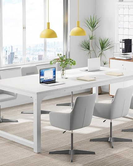 Tribesigns Modern Computer Desk, 78.7 x 39.4 inch X Large Executive Office Desk Computer Table Study Writing Desk Workstation for Home Office,White - LeafyLoom