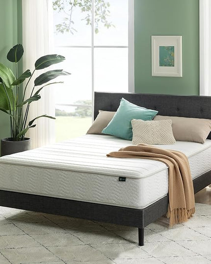 ZINUS 10 Inch Foam and Spring Hybrid Mattress [New Version], Queen, Fiberglass free, Medium Firmness, Durable Support, Certified Safe Foams & Fabric, Mattress in A Box - LeafyLoom