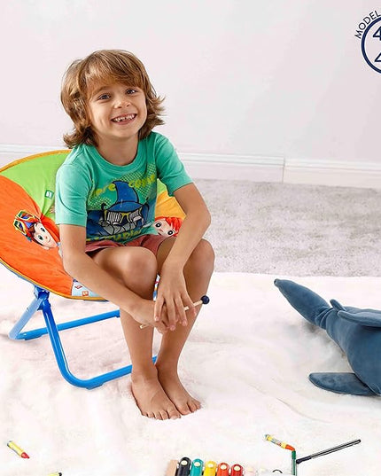 Idea Nuova Cocomelon Saucer Chair, Relaxing, Foldable, Polyester - LeafyLoom
