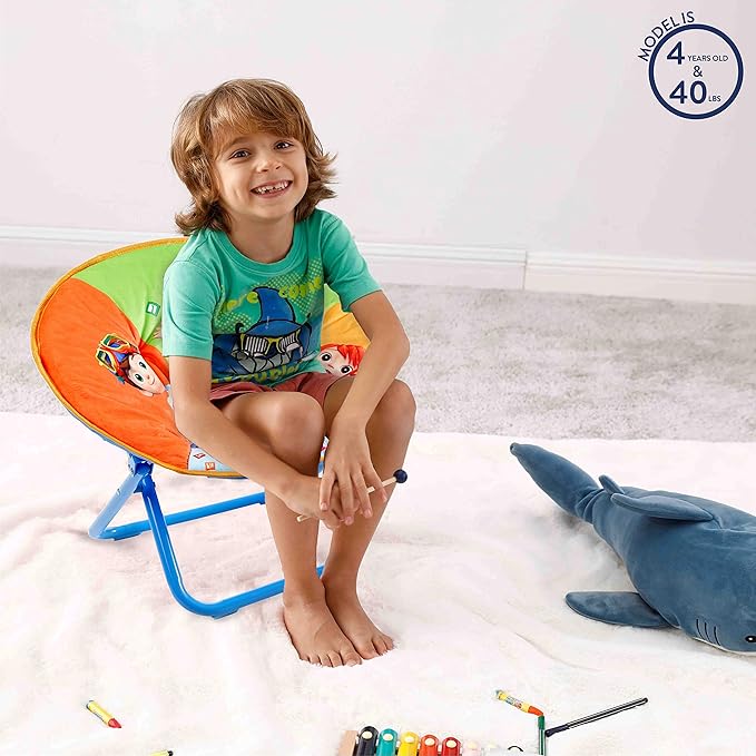 Idea Nuova Cocomelon Saucer Chair, Relaxing, Foldable, Polyester - LeafyLoom