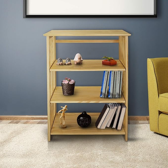 Casual Home "Soho Manhattan 4-Shelf Folding Bookcase 26"" Wide - Natural (333-40) - LeafyLoom