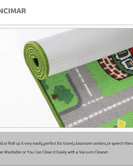 Kids Carpet Playmat Rug,6.6x5.0 ft Extra Large City Life Carpet Learning Exercise Mat Educational Car Rug Play Game Rug for Baby Toddler Boy Bedroom Playroom - LeafyLoom