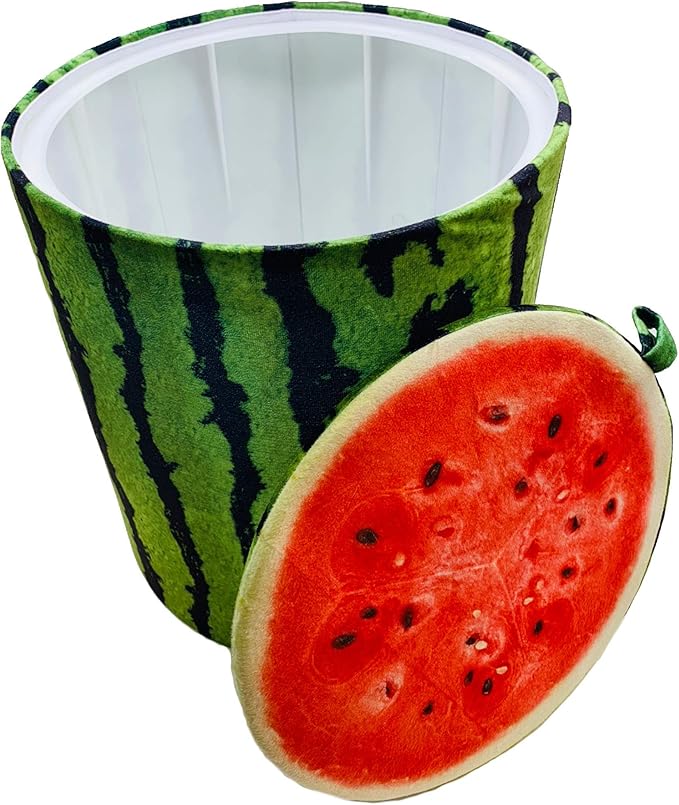 Storl Organizer Storage Stool for Toy and Cloth and Kids Stool (Watermelon, 12Wx13H) - LeafyLoom