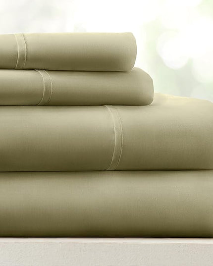 Linen Market Bed Sheets for Queen Size Bed (Sage) - Sleep Better Than Ever with These Soft and Cooling Queen Sheets - Deep Pocket Fits 16" Thick Beds - 4 Piece Queen Sheet Set - LeafyLoom