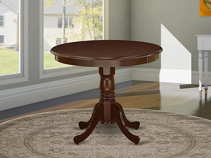 East West Furniture Kitchen Table, 36x36 Inch, ANT-MAH-TP - LeafyLoom