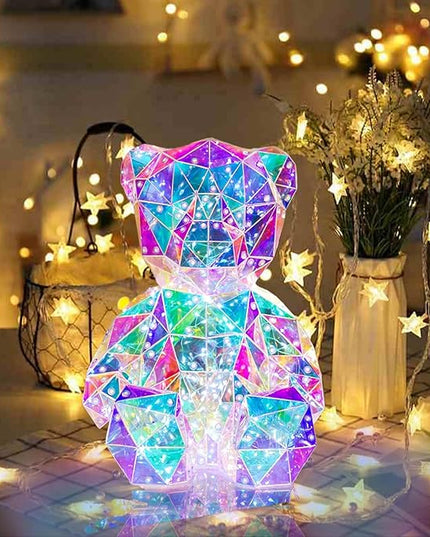 LED Bear Night Light,Glowing Bear Light Night Ligh for Her,Kids Presents Gift for Girlfriend Mom Kids Birthday Anniversary,Nursery Decor (Bear) - LeafyLoom