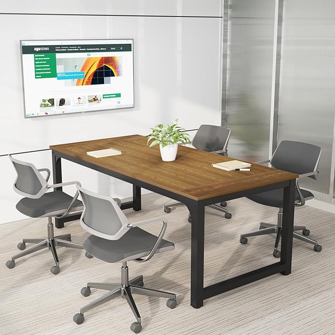 Tribesigns Modern Computer Desk, 70.8 x 35.4 inch Large Executive Office Desk Computer Table Study Writing Desk Workstation for Home Office, Natural - LeafyLoom