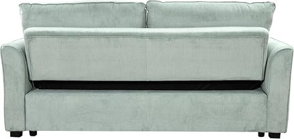 3 in 1 Oversized Convertible Loveseat Sleeper Sofa Bed,Soft Corduroy Upholstered Queen Love Seats Sofabed W/Pull Out Sleep Couch,Comfortable Cushions and Padded Armrests for Living Room - LeafyLoom