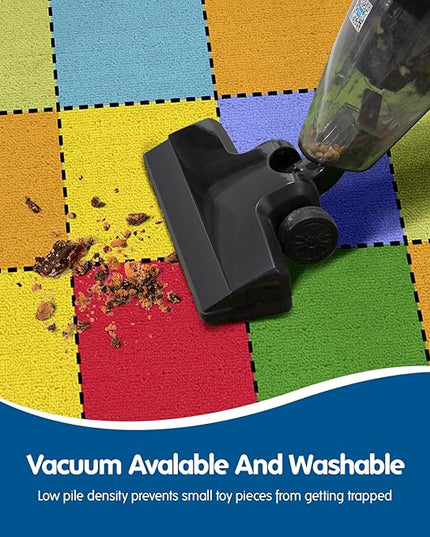 Booooom Jackson Ultra Thick Nylon Classroom Rug Elementary,13'x7'7'' Large Classroom Carpet Preschool Seating Rug for School, Colorful Classroom Rug for Class with 0.5'' Non-Slip Backing - LeafyLoom