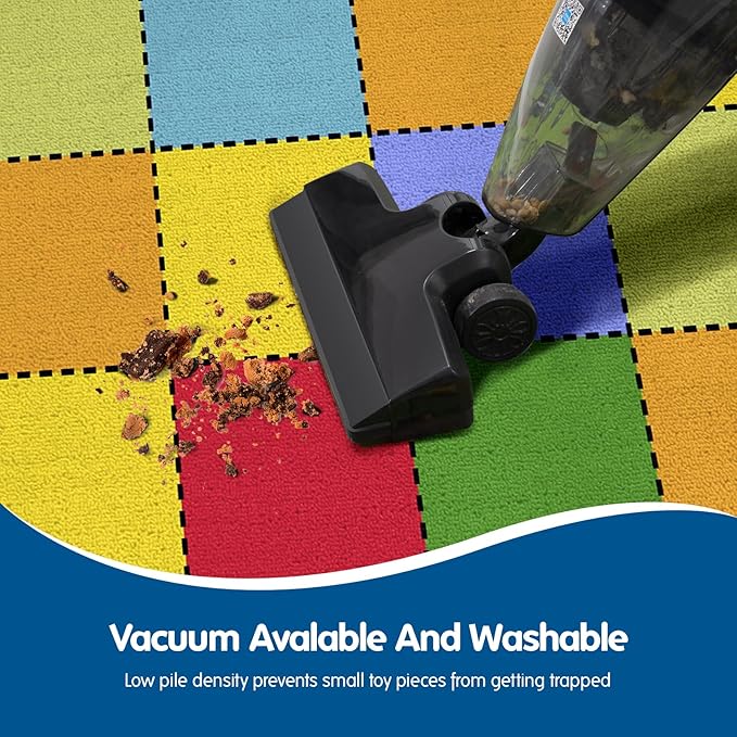 Booooom Jackson Ultra Thick Nylon Classroom Rug Elementary,13'x7'7'' Large Classroom Carpet Preschool Seating Rug for School, Colorful Classroom Rug for Class with 0.5'' Non-Slip Backing - LeafyLoom