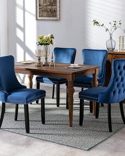 NicBex Haerin-SD-00118-LWJ Dining Chairs, 27.4"x20.4"x37.4", Blue - LeafyLoom