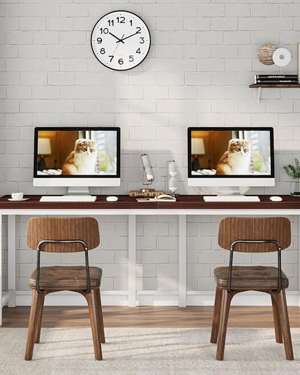 78.7 Inch Large Double Home Office Compuer Desk Two Person Study Table - LeafyLoom
