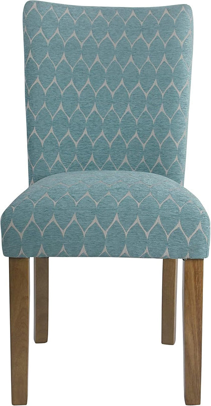 HomePop Parsons Classic Upholstered Accent Dining Chair, Teal (Set of 2) - LeafyLoom
