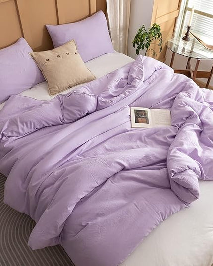 ROSGONIA Full Size Comforter Sets for Girls Boys Teens Lavender, 3pcs (1 Boho Comforter & 2 Pillowcases) Lightweight Kids Comforter Sets Blanket - LeafyLoom