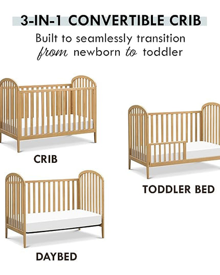 Davinci Beau 3-in-1 Convertible Crib in Honey, Greenguard Gold Certified - LeafyLoom