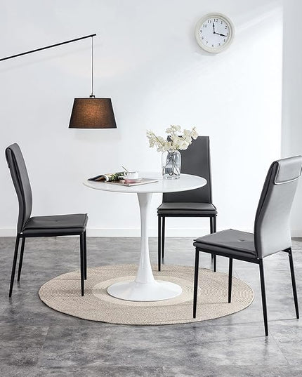 NicBex Haerin-SD-00289-LWJ Dining Chairs, 17.1"x14.6"x37.7", Grey - LeafyLoom