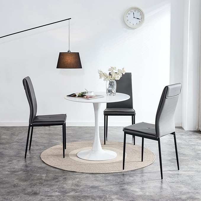 NicBex Haerin-SD-00289-LWJ Dining Chairs, 17.1"x14.6"x37.7", Grey - LeafyLoom