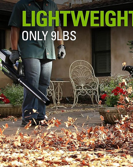 Greenworks 80V (125 MPH / 500 CFM / 75+ Compatible Tools) Cordless Axial Leaf Blower, 2.0Ah Battery and Charger Included - LeafyLoom