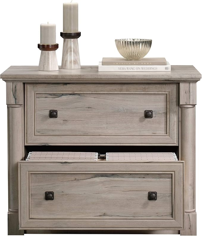 Sauder Palladia Lateral File, L: 36.81" x W: 22.01" x H: 29.61", Split Oak finish - LeafyLoom